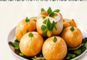 Gol Gappe vegetarian catering dish