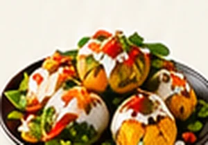 Banarasi Palak Patte Ki Chaat vegetarian catering dish